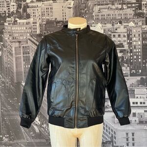 Black Faux Leather Jacket